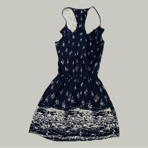 Barney’s ⚓️ Navy blue nautical silk ruffled dress